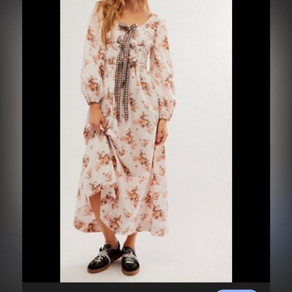 Damson Madder Dakota Bow Midi Dress - Picture 2 of 14